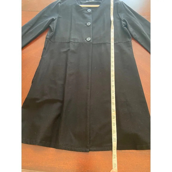 Eileen Fisher  Black Three Button Cardigan Jacket Career Size Small - Picture 12 of 14